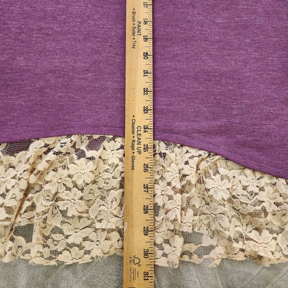 LOGO by Lori Goldstein Knit Tunic Top Size Medium Purple - Picture 7 of 10